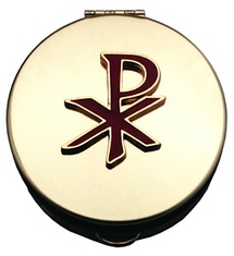 Pyx 2: Red enameled Chi-Rho Pyx